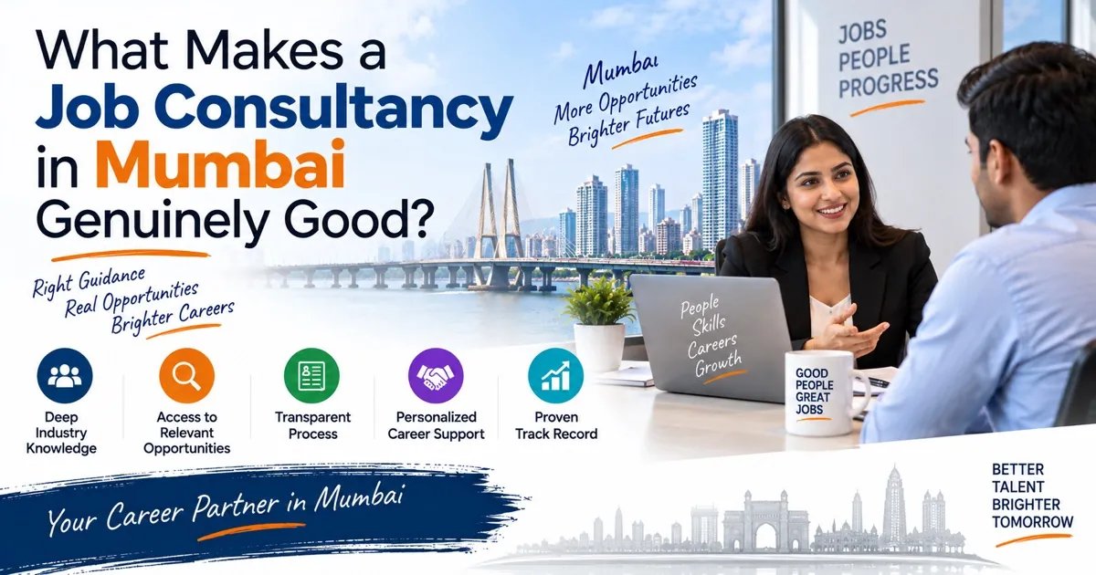 What makes a job consultancy in Mumbai genuinely good